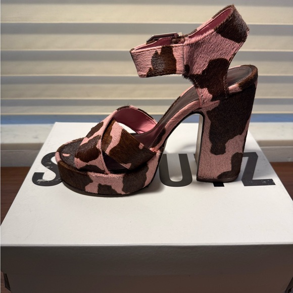 Schutz Pink and Brown Platform Heels - Picture 7 of 8